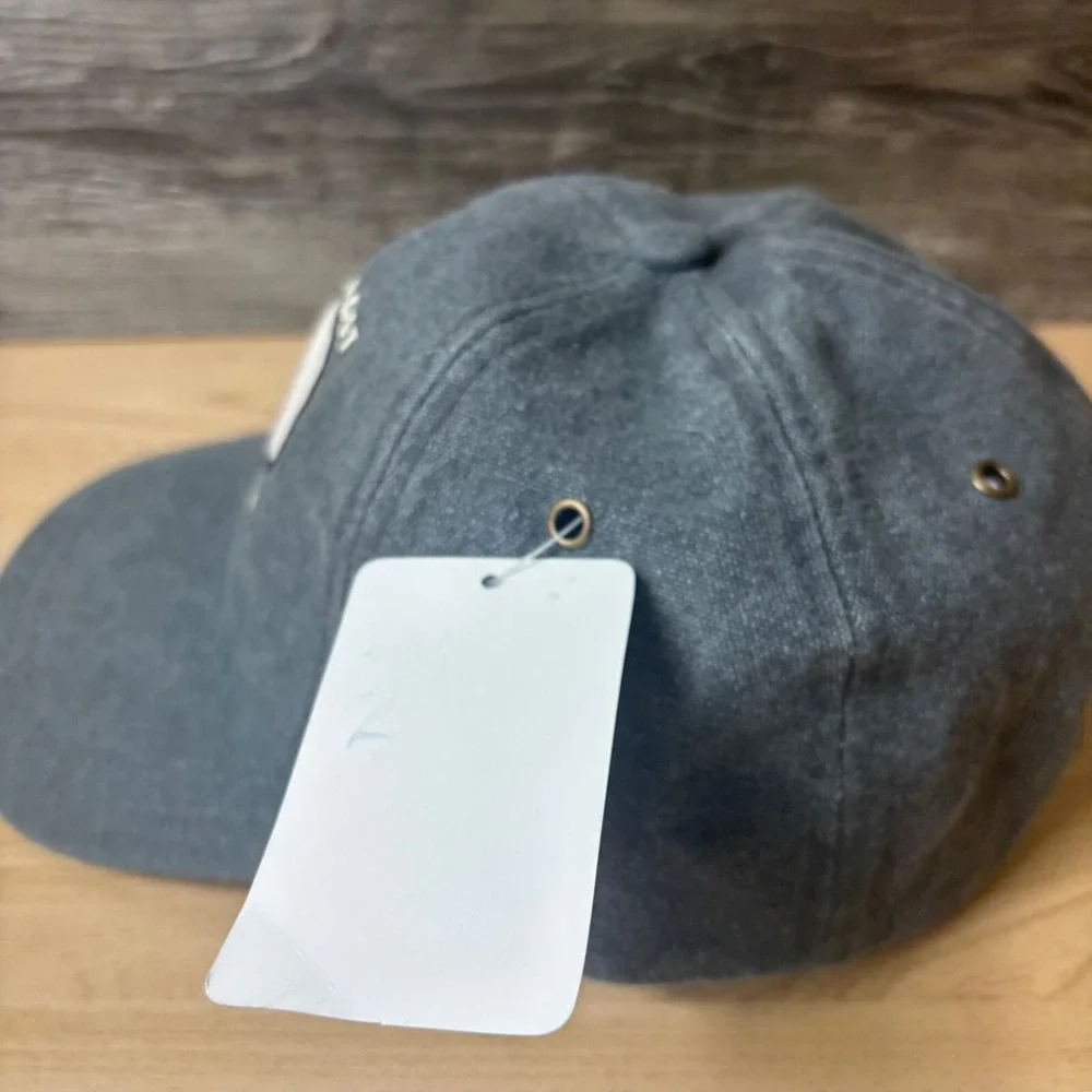 Bitter Root Land Trust Hat Strap Back Gray Canvas Baseball Cap Adjustable NWT‎